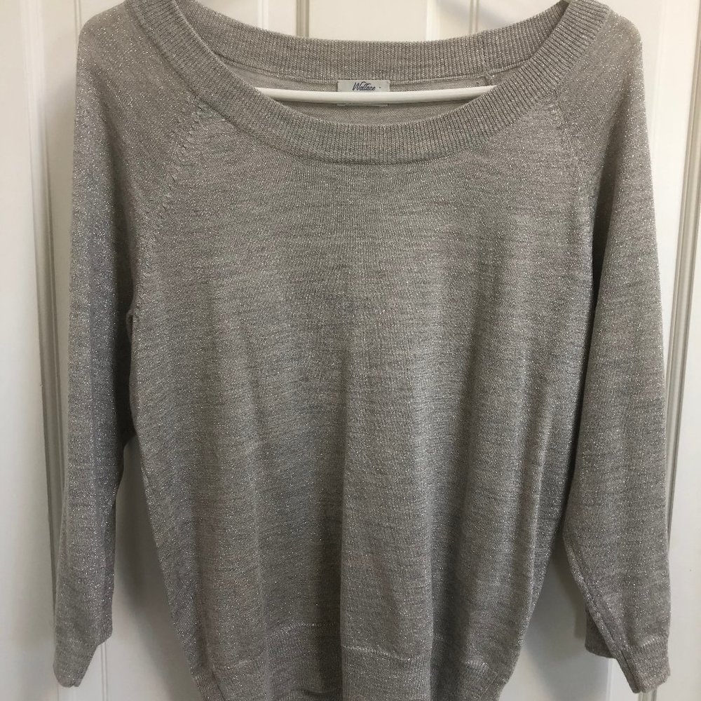 Madewell Wallace Silver Sweater, Small